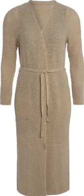 Produktbild von Knit Factory Gina Lange Strickjacke - Leinen - 36/38