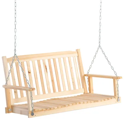Immagine prodotto di Altalena da giardino - Sedia a dondolo da giardino - Panchina da giardino - Sedia a dondolo - Panchina sospesa - Per 2 persone - Legno impregnato