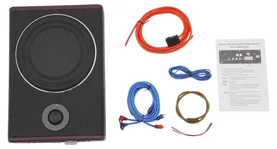 Obrázek produktu pro Autosubwoofer, výstupní výkon 600 W, průměr 8 palců, impedance 4 Ω, frekvenční rozsah 40–200 Hz, zesílení basů 0–12 dB