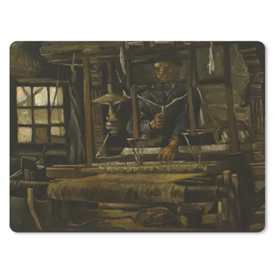 Produktbild von MuchoWow® Mauspad Mousepad Die Weberin - Vincent van Gogh 40x30 cm - Mousepads - Maus Mat - Pad - Mausunterlage - Anti Rutsch
