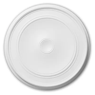 Produktbild von PROFHOME 156044 Rosette aus Polyurethan Stuck Deckenrosette Zierelement Ø 62 cm