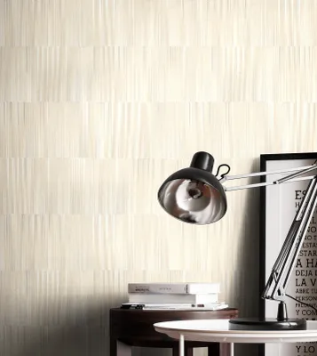 Produktbild von NEWROOM Tapete Beige Vliestapete Muster - Mustertapete Modern Creme Weiß Linien Verlauf Retro Geometrisch Streifen