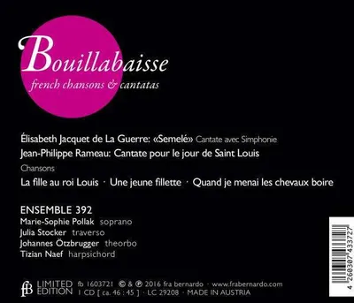 Produktbild von Bouillabaisse-French Chansons & Cantatas