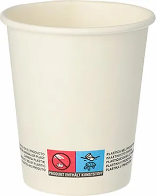 Produktbild von 100 Coffee to go Becher, 200ml, WEISS, 270200