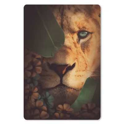 Produktbild von MuchoWow® Mauspad Mousepad Löwe - Dschungel - Pflanzen 18x27 cm - Mousepads - Maus Mat - Pad - Mausunterlage