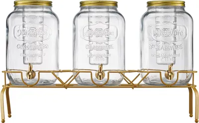 Obrázek produktu pro Dávkovač nápojů SucceBuy 3x8 l s kohoutkem pro večírky, bary a hotely