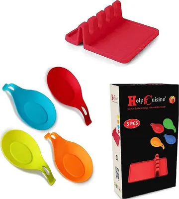 Produktbild von Silikon-Spatel-Set für Küche, 5-teilig, BPA-frei, Farben