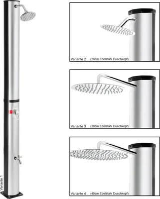 Produktbild von Steinkirch Solar Gartendusche, Duschkopf:Steinkirch 300 mm