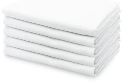 Produktbild von 5er Set Spucktücher, 100% Baumwolle, 120x120 cm, weiß