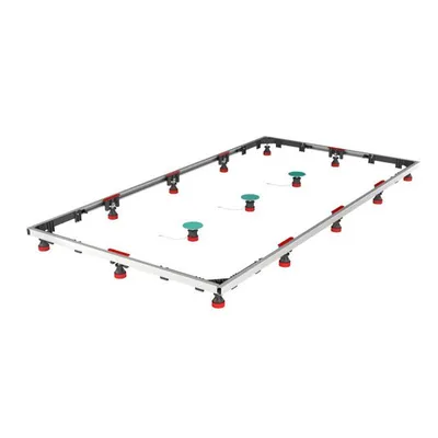 A product shot of a shower tray mounting frame on a white background.