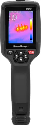 Zdjęcie produktu dla Kamera termowizyjna, rozdzielczość 120 x 90 IR, ręczna kamera termowizyjna na podczerwień, częstotliwość odświeżania 50 Hz, ładowalna, 32 GB Micro SD, odporność na upadek z wysokości 2 metrów, 2.8