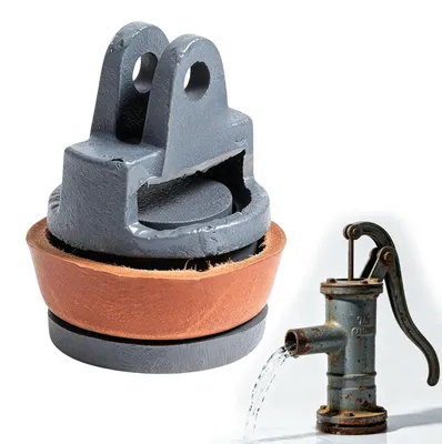 Reservezuiger für Schwengelpumpen, Handpumpe mit Lederabdichtung