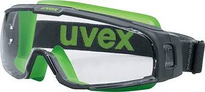 Produktbild von uvex Vollsichtbrille u-sonic Scheibentönung: klar grau / lime