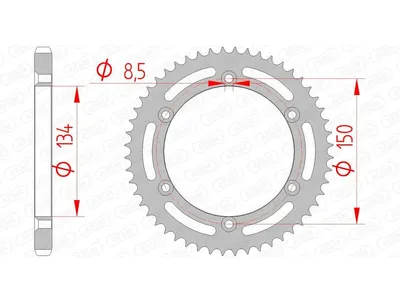Produktbild von AFAM Kettenrad Stahl Standard - 428