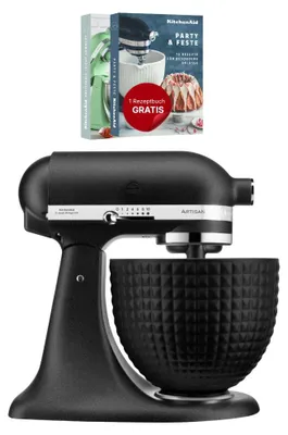 Produktbild von KitchenAid 5KSM156CXEBK, Standmixer, Schwarz, Schlagen, Mixen, 4,8 l, Gusseisen Schwarz, Leiter