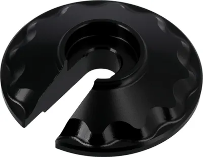 Produktbild von CNC Steckscheibe "Sport Optik" Aluminium, Schwarz - für Enduro-Federbein - für S51, S50, S70, S53, S83, MZ, ETZ