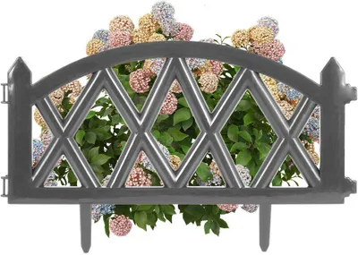Obrázek produktu pro Vilde Palisádový zahradní plot černý šedý 49x30 cm