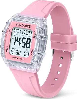 Image de FemmesMontres pour adolescentes OutdoorASport montres digitales pour femmes étudiants montres étanches avec réveil chronomètre compte à rebours double fonction de chronométrage lumière