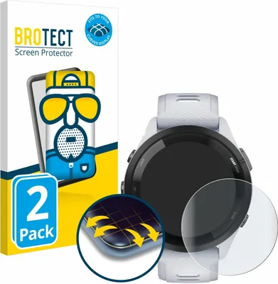 Produktbild von 2x BROTECT Fullscreen Schutzfolie für Garmin Forerunner 265 (46 mm) Displayschutz Folie Fullcover Matt Entspiegelungsfolie