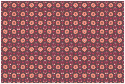 Produktbild von Wallario Premium Glasbild, freischwebende Optik, kräftige Farben, Größe 90 x 60 cm Motiv Muster mit Blumen und Herzen