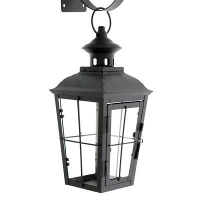 Produktbild von Wandlaterne Chateau Glas & Metall schwarz – Wandkerzenhalter