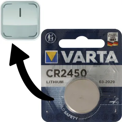 Produktbild von Batterie passend für Ledvance SMART+ Switch, Osram SMART+ Switch Dimmschalter 1x Varta CR2450 Lithium Batterie IEC CR 2450