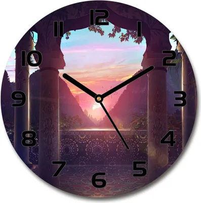 Produktbild von Wanduhr aus Glas 30fi Glasbild Glasuhr Gehärtetes Glas - schwarze-zeiger - Architecture east