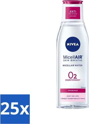Produktbild von Nivea - O2 Oxygen Boost Mizellenwasser - Trockene Haut - 200 ml - Vorteilspack - 25 Stücke