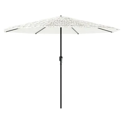 Immagine prodotto di vidaXL Ombrellone con palo in acciaio bianco 388x388x248 cm