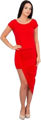 Produktbild von Rotes asymmetrisches Kleid