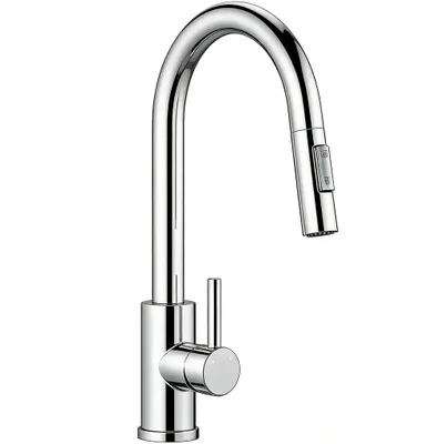 Produktbild von AICA Spültischarmatur Ausziehbar Säulenbrause Wasserhahn Küche 2 modi Hochdruck Mischbatterie Küchenarmatur Chrom