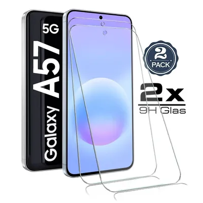 Produktbild von 2X Samsung Galaxy A57 5G - Panzerglas Glasfolie Display Schutz Folie Glas Screen 9H Hart Echt Glas Displayschutzfolie 2 Stück