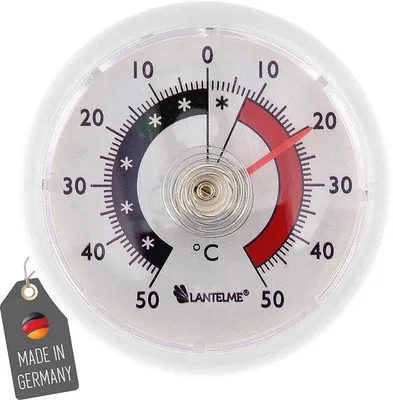 Produktbild von Kühlgeräte-Thermometer Bimetall Analog Selbstklebend für Kühlschrank und Gefrierfach