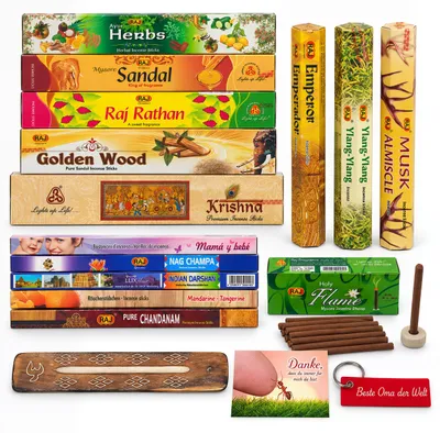 Produktbild von XXL Räucherstäbchen Probierset (183 Teile) zur Meditation und Entspannung