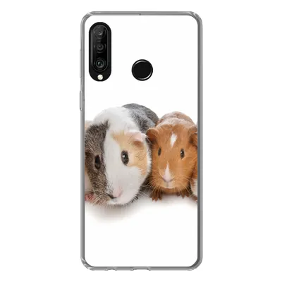 Produktbild von MuchoWow® Handyhülle Schutzhülle Hülle für Huawei P30 Lite Fünf Meerschweinchen Silikon Softcase Handy Hülle - Handyhülle