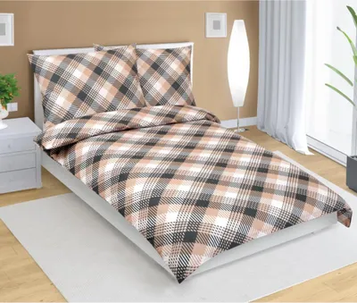 Obrázek produktu pro Povlečení bavlněné - Šedá,béžová - 140x200, 70x90