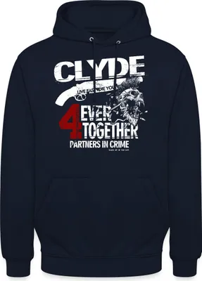 Produktbild von Spreadshirt Bonnie & Clyde Kostüm Partnerlook Partneroutfit Pärchen Clyde Uni Hoodie, XL, Navy