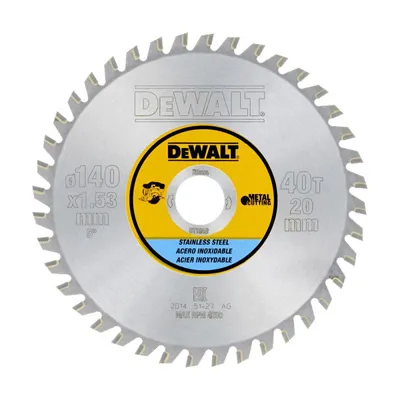 Image de Lame de scie circulaire Carbure DEWALT 140x20 mm