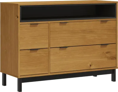 Produktbild von vidaXL Schubladenschrank FLAM 110x40x80 cm Massivholz Kiefer