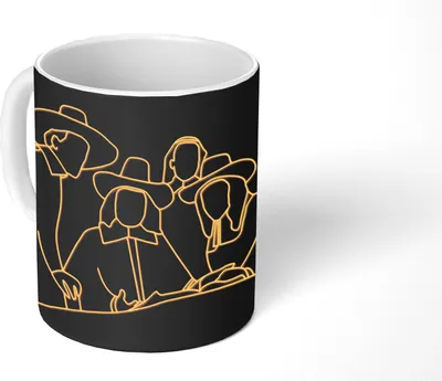 Produktbild von MuchoWow® Tasse Kaffeetasse Kaffeebecher 350 ml Die Stahlmeister - Rembrandt van Rijn - Gold Teetasse - Fototasse - Becher - Keramikbecher - Teebecher - Kaffeetasse - Bürotasse