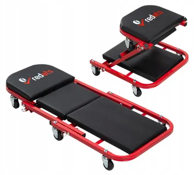 Produktbild von Redats Werkstattliege 3-in-1 Klappbar Sitz Hocker Rollbar