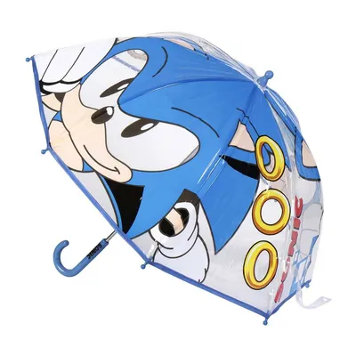 Image de Sonic the Hedgehog Parapluie Enfant Transparent Ø 71 cm - Poignée Anneau