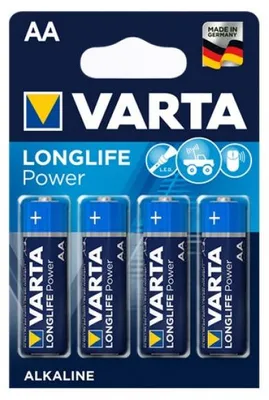 Image de Blister 4 piles alcaline lr6 / aa - varta longlife power - 4906