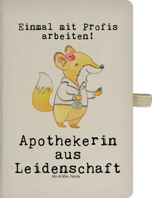 Produktbild von Mr. & Mrs. Panda Tagebuch Apothekerin Leidenschaft - Transparent - Geschenk, Notizheft, Approbation, Lustig, notizbuch, Beruf, Journal, Reisetagebuch, Skizzenbuch, Spruch