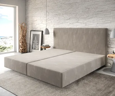 Produktbild von DELIFE Boxspringgestell Dream-Well Mikrofaser Beige 200x200 cm