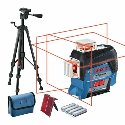 Immagine prodotto di Laser di linea GLL 3-80 C, 4 batterie LR6 da 1,5 V + treppiede da costruzione BT 150 Professional