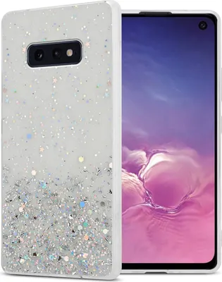 Image de Cadorabo Housse pour Samsung Galaxy S10e Housse de protection en transparent Housse pour portable TPU Etui Glitter Cover Case Glitter