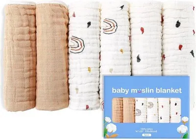 Produktbild von Baby-Spuucktücher, 6 Stück, 35x50cm, 100% Baumwolle, saugfähig