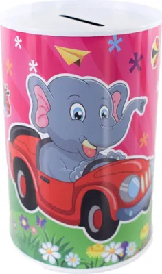 Produktbild von Metall-Spardose für Kinder ohne Öffnung im Tier Design ca. 12,5 cm