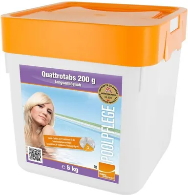 Produktbild von Steinbach Poolpflege Quattrotabs 200g langsamlöslich 5kg 0752605TD02